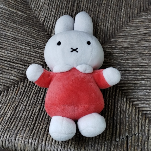 DICK BRUNA Miffy Tiamo Bunny Rabbit Lovey Baby Rattle plush stuffed animal 9in - Picture 10 of 13